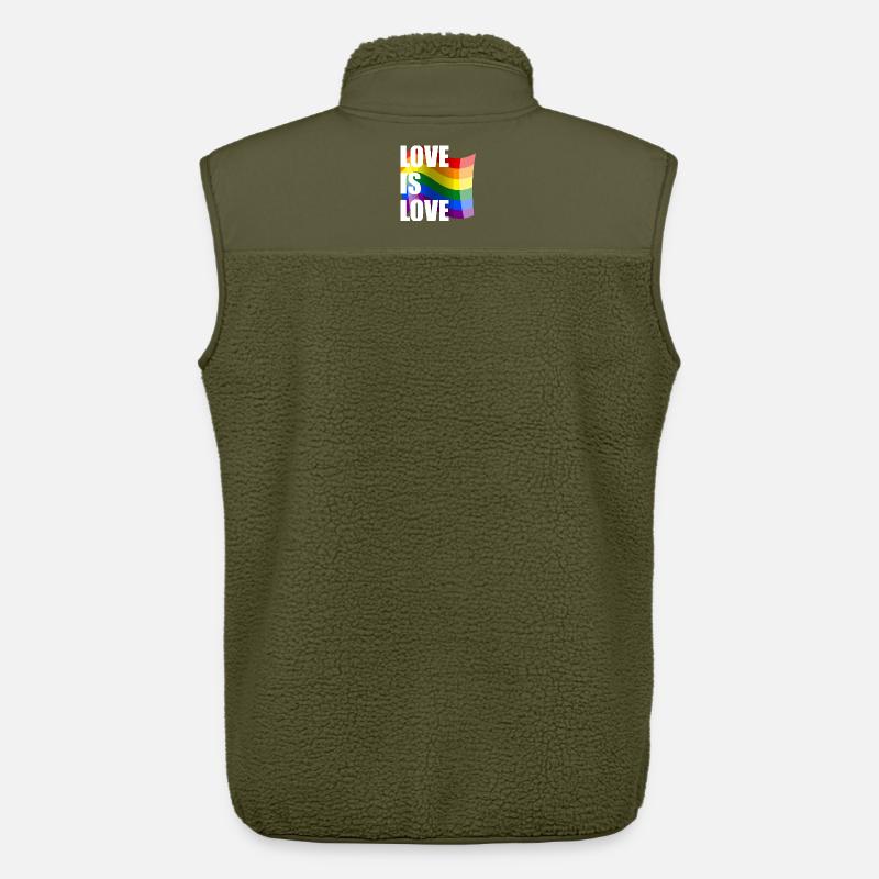 Regenbogen Liebe Wellen-Design - Unisex Sherpaweste von Stanley/Stella - Khaki