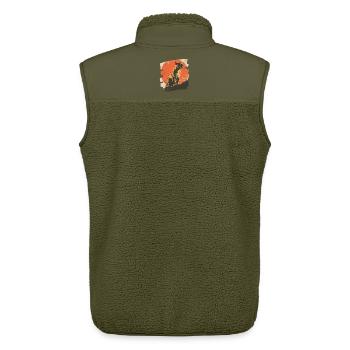 Lion from mountain Retro - Unisex Sherpaweste von Stanley/Stella - Khaki - Hinten - AI Model Male 178 light (178cm)