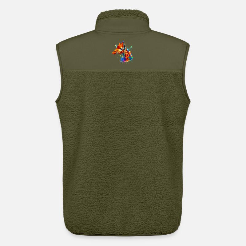 Giraffe - Unisex Sherpaweste von Stanley/Stella - Khaki