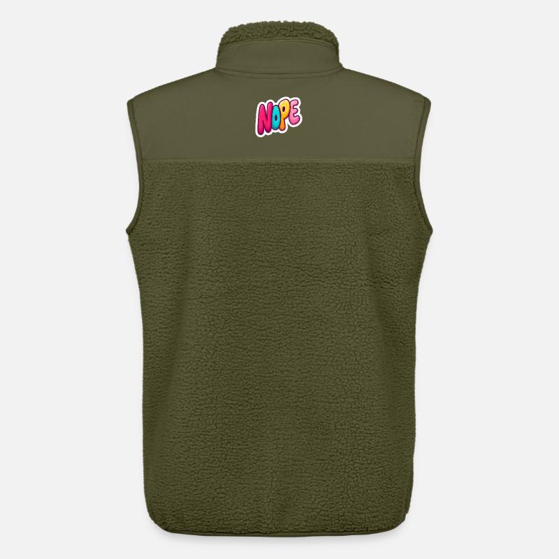 Nope - Unisex Sherpa Gilet by Stanley/Stella - khaki