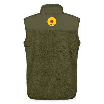 Stop for logorrheic - Unisex Sherpa Gilet by Stanley/Stella - khaki - Back - AI Model Male 178 light (178cm)