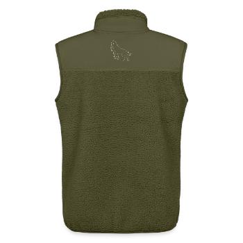 Heulender Wolf Linie Kunst Design - Unisex Sherpaweste von Stanley/Stella - Khaki - Hinten - AI Model Male 178 light (178cm)