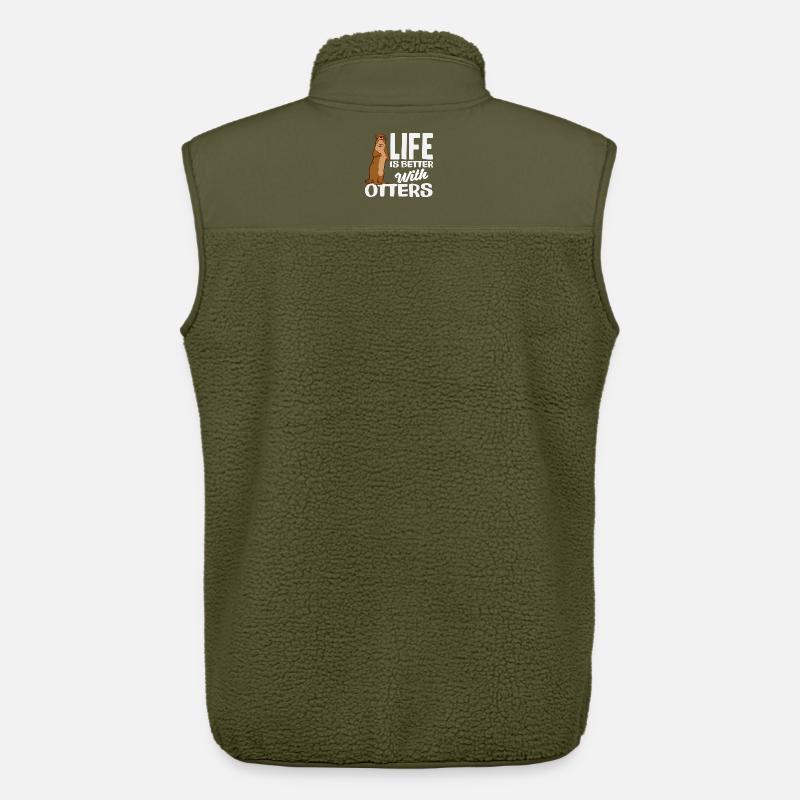 Seeotter Leben Besser - Unisex Sherpaweste von Stanley/Stella - Khaki