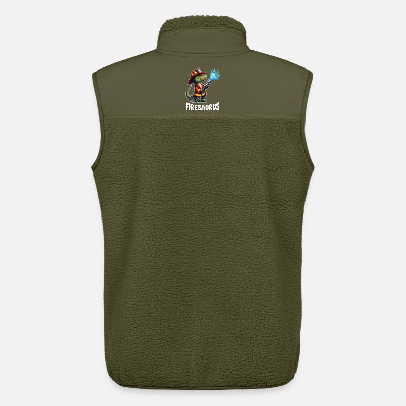 Firesaurus Feuerwehrmann Maskottchen - Unisex Sherpaweste von Stanley/Stella - Khaki