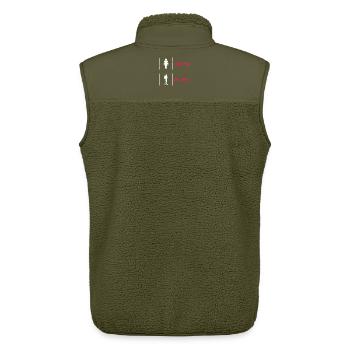 Funny Hiking Wife Outdoor Nature Adventure - Unisex Sherpa Gilet by Stanley/Stella - khaki - Back - AI Model Male 178 light (178cm)