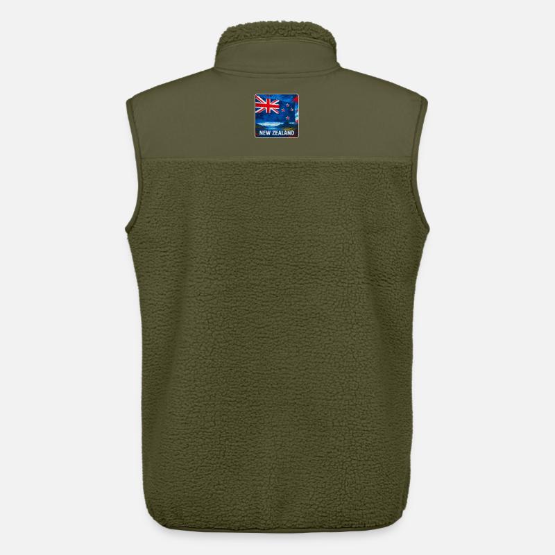 Neuseeland Flaggen Design - Unisex Sherpaweste von Stanley/Stella - Khaki