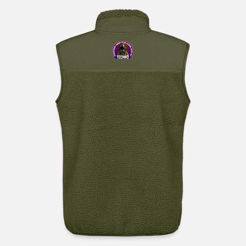 Techno Astronaut Circle Abzeichen - Unisex Sherpaweste von Stanley/Stella - Khaki