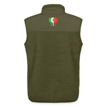 padel-italia2 - Unisex Sherpaweste von Stanley/Stella - Khaki - Hinten - AI Model Male 178 light (178cm)