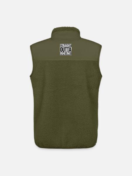 STRAIGHT OUTTA RHEINE - Unisex Sherpa Gilet by Stanley/Stella - khaki