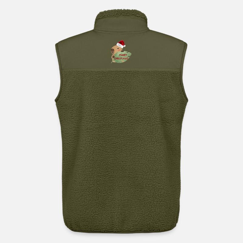 Weihnachtsbär mit Blattgruß - Unisex Sherpaweste von Stanley/Stella - Khaki