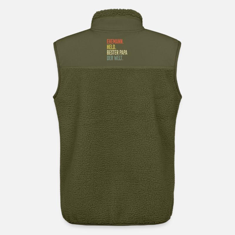 Held Papa Bester Ehemann - Unisex Sherpaweste von Stanley/Stella - Khaki