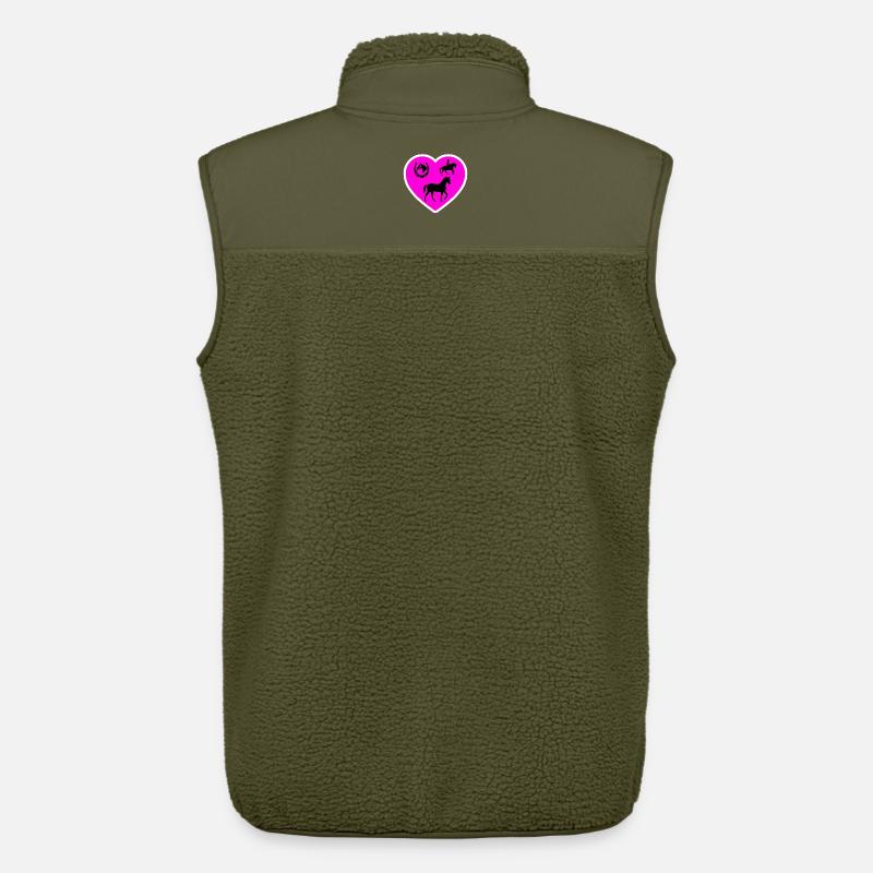 Pferde - Unisex Sherpaweste von Stanley/Stella - Khaki