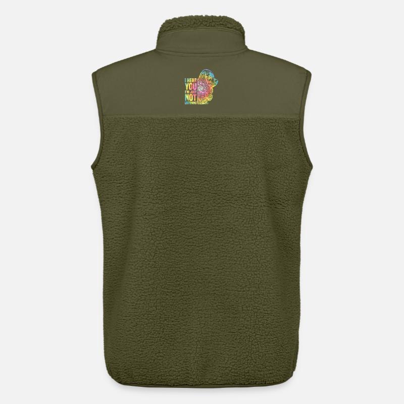 Regenbogen Tier Hund Cocker Spaniel - Unisex Sherpaweste von Stanley/Stella - Khaki