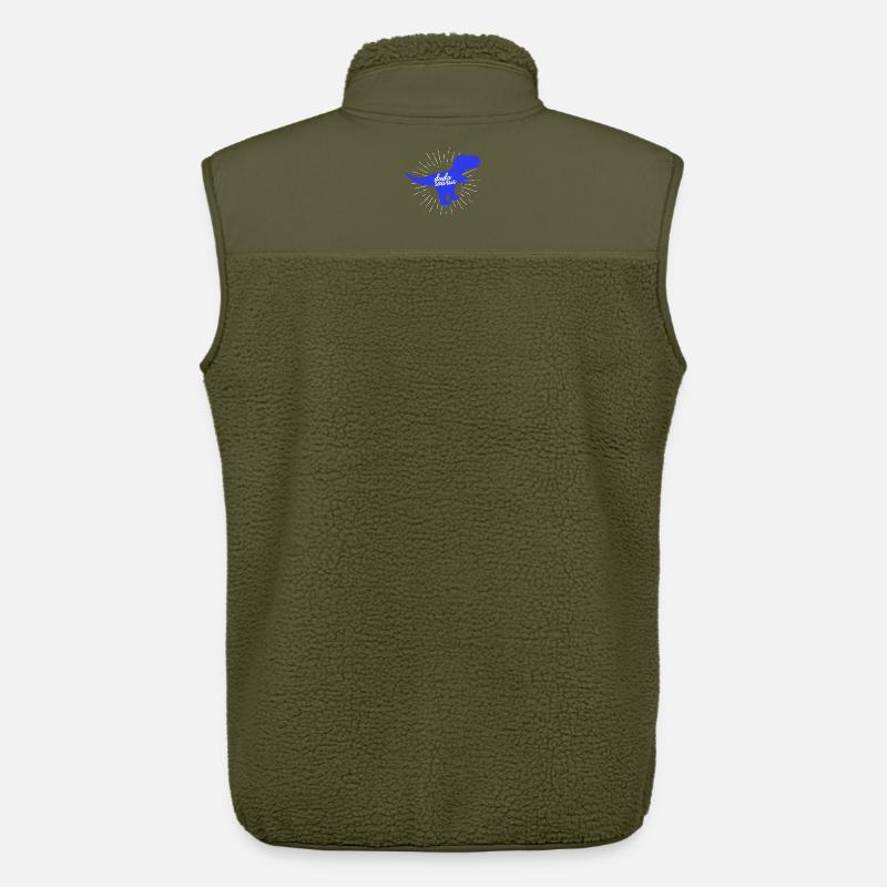 Dadasaurus Dadasaurus Daddy Dinosaur T-Rex - Veste sans manches sherpa unisexe Stanley/Stella - kaki