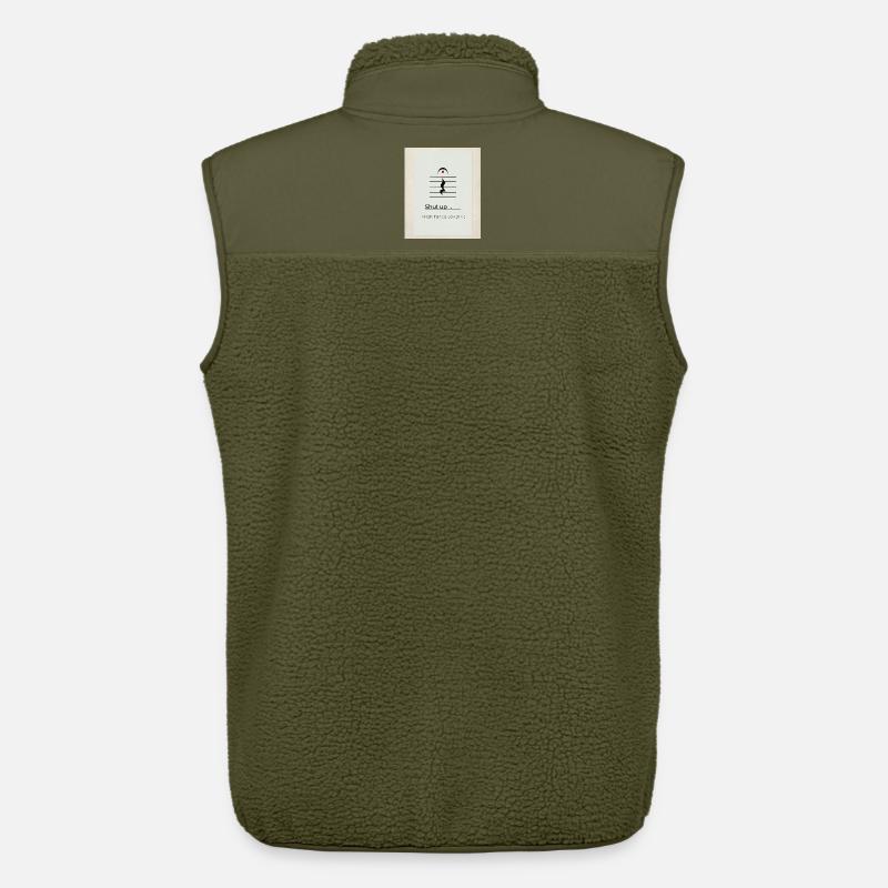 Shut up – Inner Peace Loading Design - Unisex Sherpa Gilet by Stanley/Stella - khaki