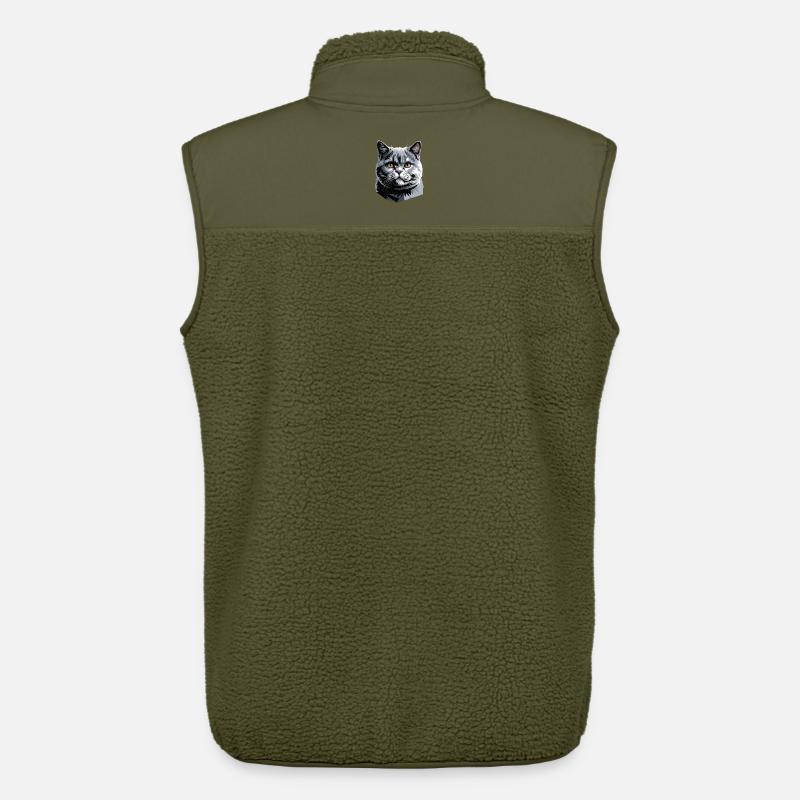 Britisk korthåret kat BKH Kat Mor Søde katte - Stanley/Stella unisex sherpavest - khaki