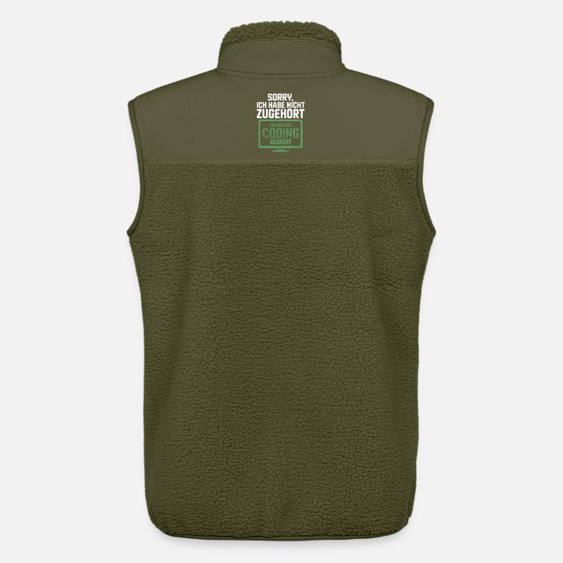 Sorry, I thought coding - Unisex Sherpa Gilet by Stanley/Stella - khaki