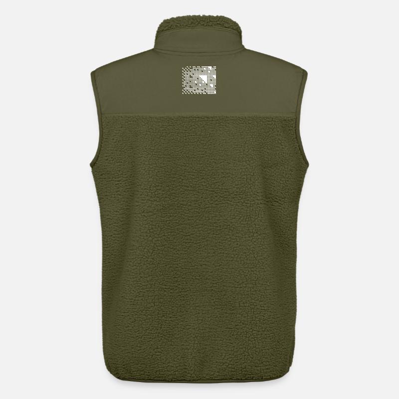 Triangular Mosaic Grid - Unisex Sherpa Gilet by Stanley/Stella - khaki