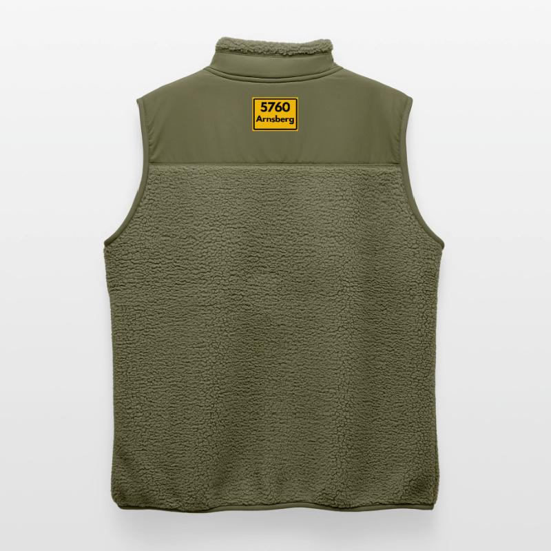OLD POSTCODE POSTCODE RETRO 5760 ARNSBERG Unisex Sherpa Gilet by Stanley/Stella