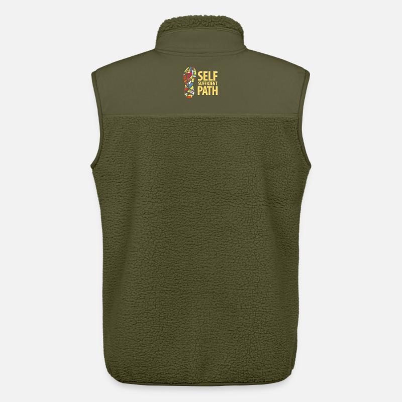  Self Sufficient Path - Unisex Sherpa Gilet by Stanley/Stella - khaki