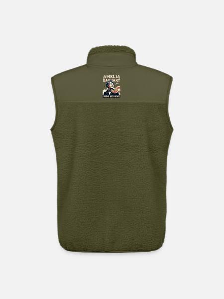 Amelia Earhart – Bring Her Home - Unisex Sherpa Gilet by Stanley/Stella - khaki