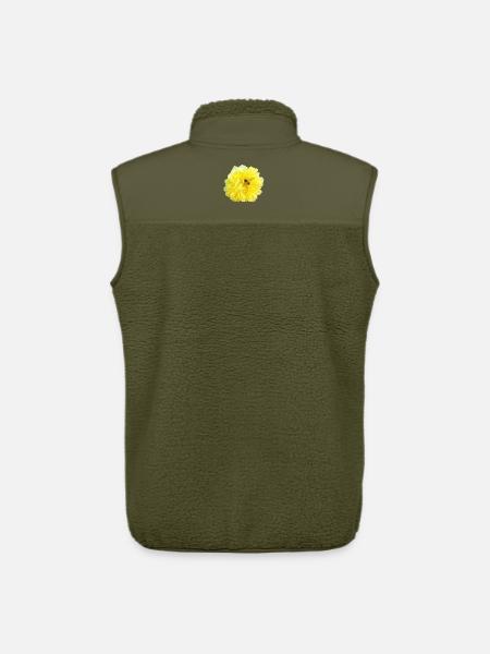 Yellow_Rose_-_Bee_Nature_Photography - Unisex Sherpa Gilet by Stanley/Stella - khaki