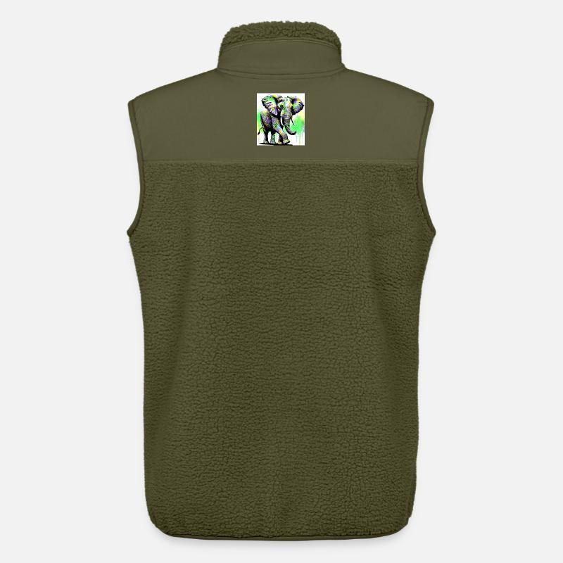Elefant - Unisex Sherpaweste von Stanley/Stella - Khaki