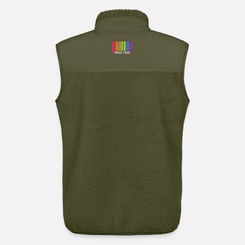 LGBT Pride Month - Pride Code - Unisex Sherpa Gilet by Stanley/Stella - khaki