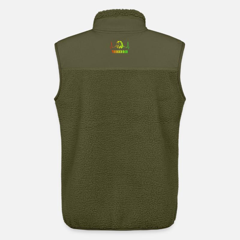 Trakehner Pferde Herzfrequenz Design - Unisex Sherpaweste von Stanley/Stella - Khaki