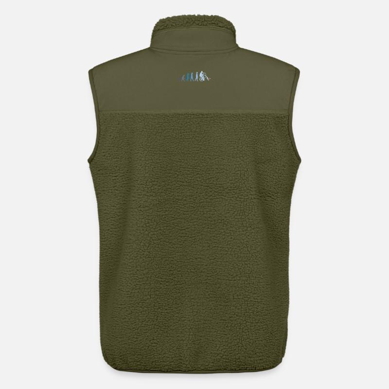 Cyclisme, Cyclball, Cyclisme en salle, Évolution - Veste sans manches sherpa unisexe Stanley/Stella - kaki
