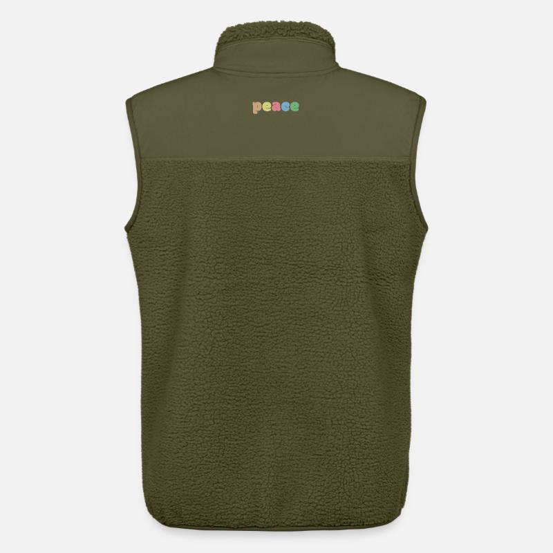 Friedensfarben - Unisex Sherpaweste von Stanley/Stella - Khaki