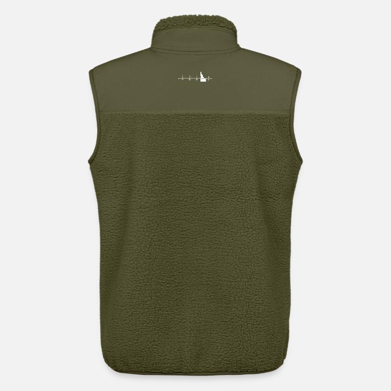Idaho State Herz-Umriss Gem State Pride - Unisex Sherpaweste von Stanley/Stella - Khaki