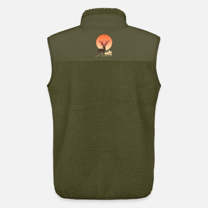Hirschgeist | Schützen Sie Sika Hirsche - Unisex Sherpaweste von Stanley/Stella - Khaki
