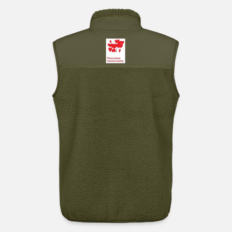Immer Jemand Wartet Herz Collage - Unisex Sherpaweste von Stanley/Stella - Khaki