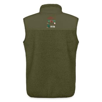 Joyeux Noël - Veste sans manches sherpa unisexe Stanley/Stella - kaki - Dos - AI Model Male 178 light (178cm)