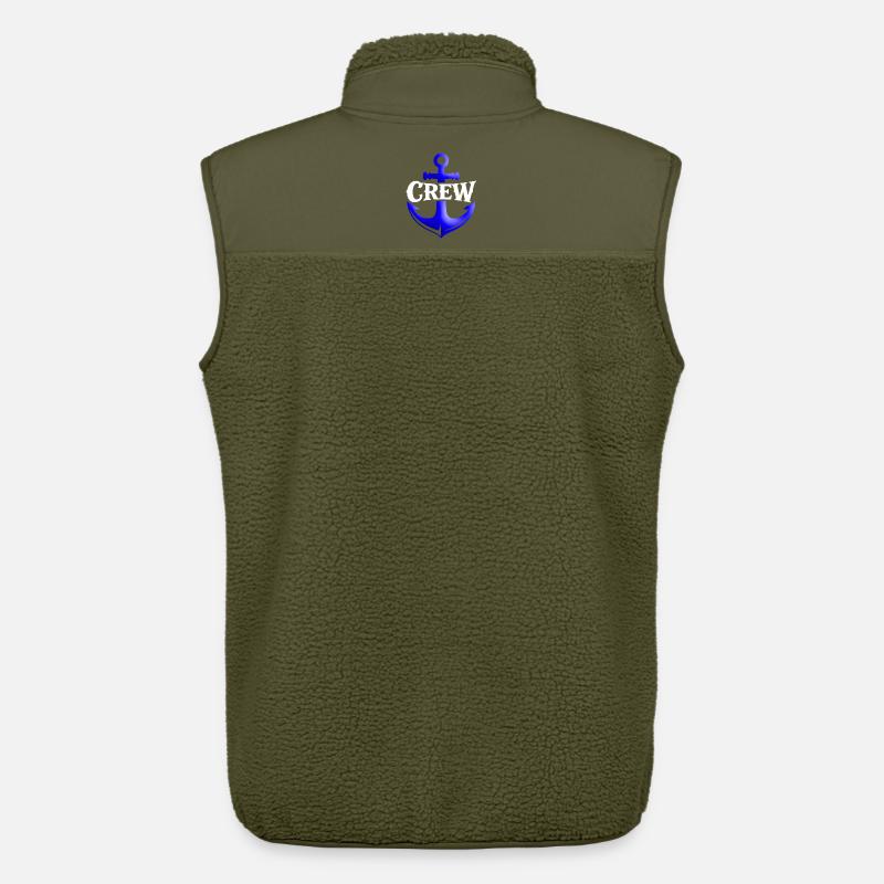 Anker Crew Nautik Logo - Unisex Sherpaweste von Stanley/Stella - Khaki