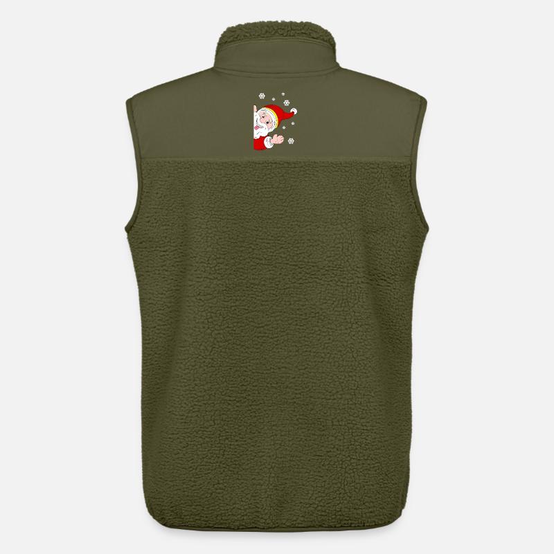 Froher Weihnachtsmann Schneegruß - Unisex Sherpaweste von Stanley/Stella - Khaki