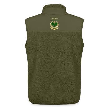 Pickleball Tennis Motivation Wappen Design - Unisex Sherpaweste von Stanley/Stella - Khaki - Hinten - AI Model Male 178 light (178cm)