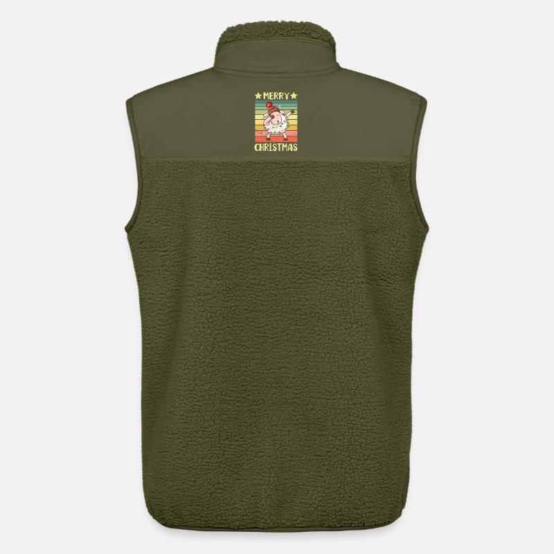 Frohe Weihnachten Schaf - Unisex Sherpaweste von Stanley/Stella - Khaki