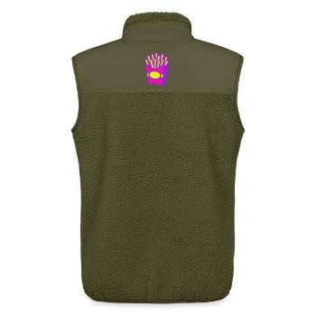 French Fries Pop Art - Unisex Sherpa Gilet by Stanley/Stella - khaki - Back - AI Model Male 178 light (178cm)
