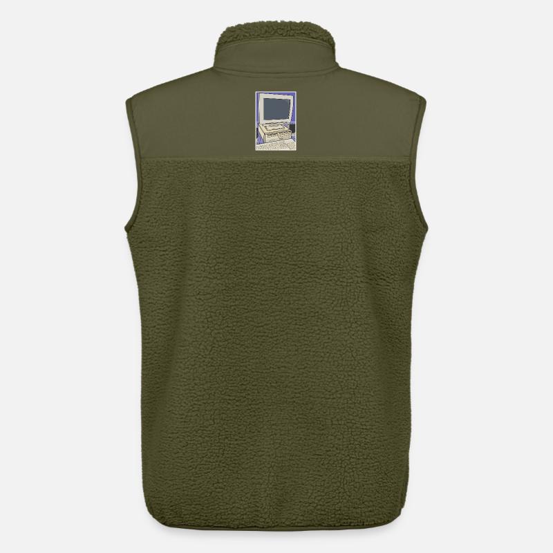 Retro-Computer-Desktop-Einrichtung - Unisex Sherpaweste von Stanley/Stella - Khaki