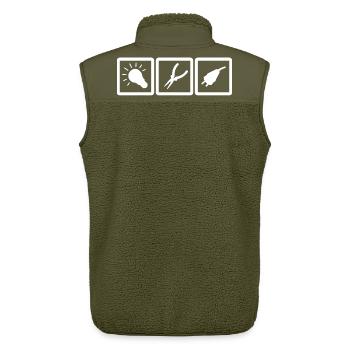 Elektriker Werkzeuge - Unisex Sherpaweste von Stanley/Stella - Khaki - Hinten - AI Model Male 178 light (178cm)