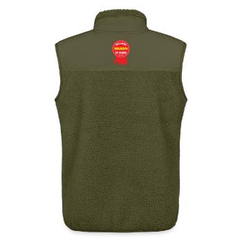 Meilleure Maman - Fête des Mères - Veste sans manches sherpa unisexe Stanley/Stella - kaki - Dos - AI Model Male 178 light (178cm)