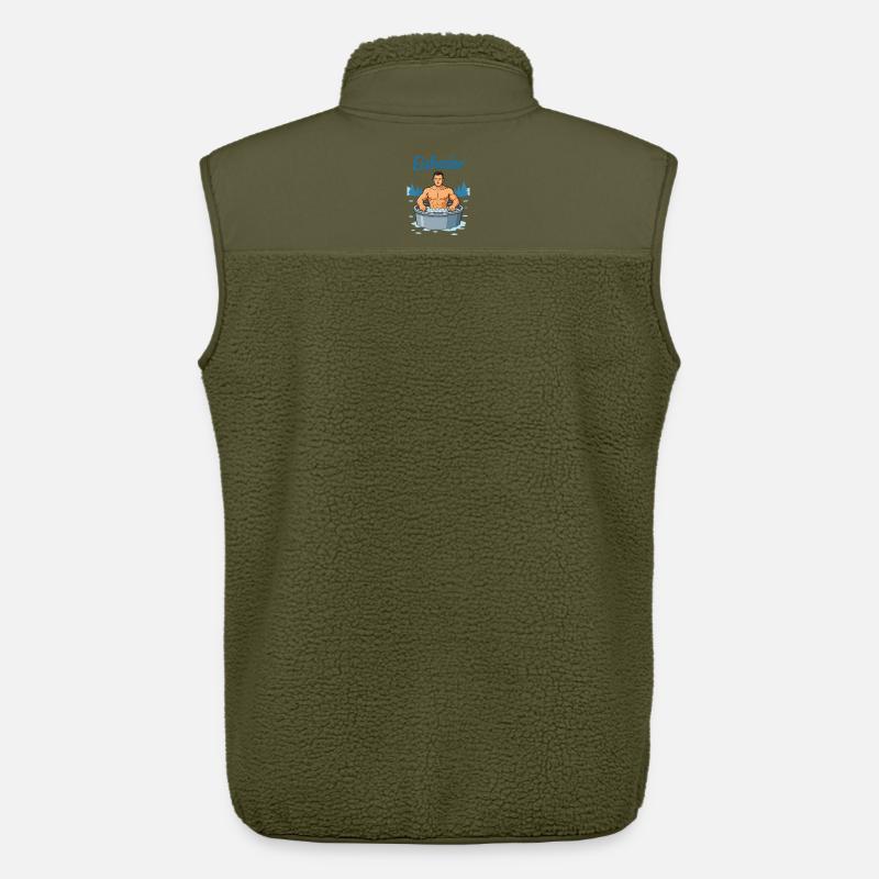 Eisbader Muskelmann im Eisbad - Unisex Sherpa Gilet by Stanley/Stella - khaki
