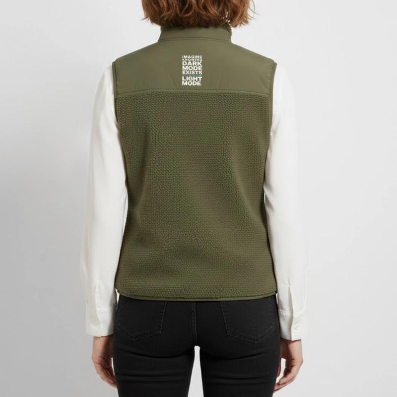 Le mode sombre existe Programmeur IT Nerd Coder Office Veste sans manches sherpa unisexe Stanley/Stella