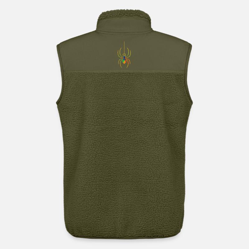 Regenbogen Glitzer-Spinne - Unisex Sherpaweste von Stanley/Stella - Khaki