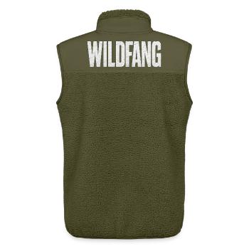Wildfang - Unisex Sherpaweste von Stanley/Stella - Khaki - Hinten - AI Model Male 178 light (178cm)