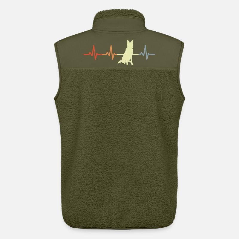 Deutscher Schäferhund Herzschlag - Unisex Sherpaweste von Stanley/Stella - Khaki