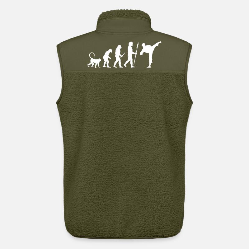 Évolution du karaté - Veste sans manches sherpa unisexe Stanley/Stella - kaki