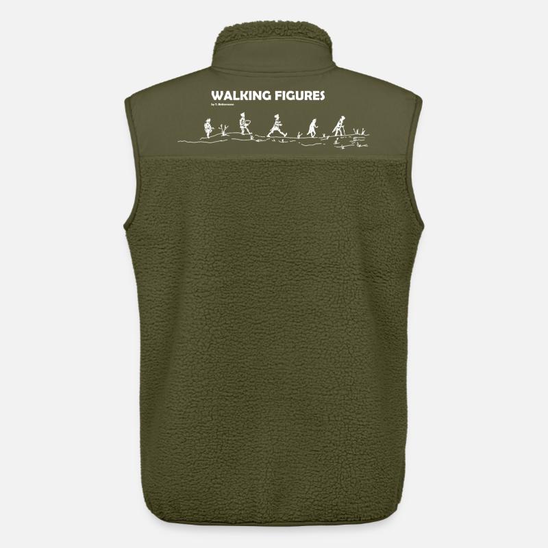 Figures de marche blanc - Veste sans manches sherpa unisexe Stanley/Stella - kaki